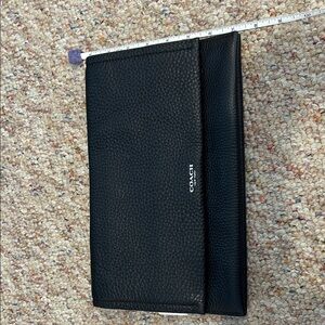 Coach Pebbled Black Leather Pouch